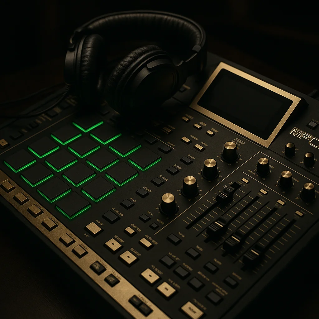 Gold MPC Sampler Drum Machine